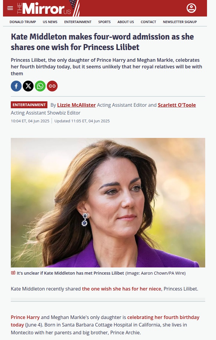 Kate’s Wish for Lilibet Revealed! 🎂
