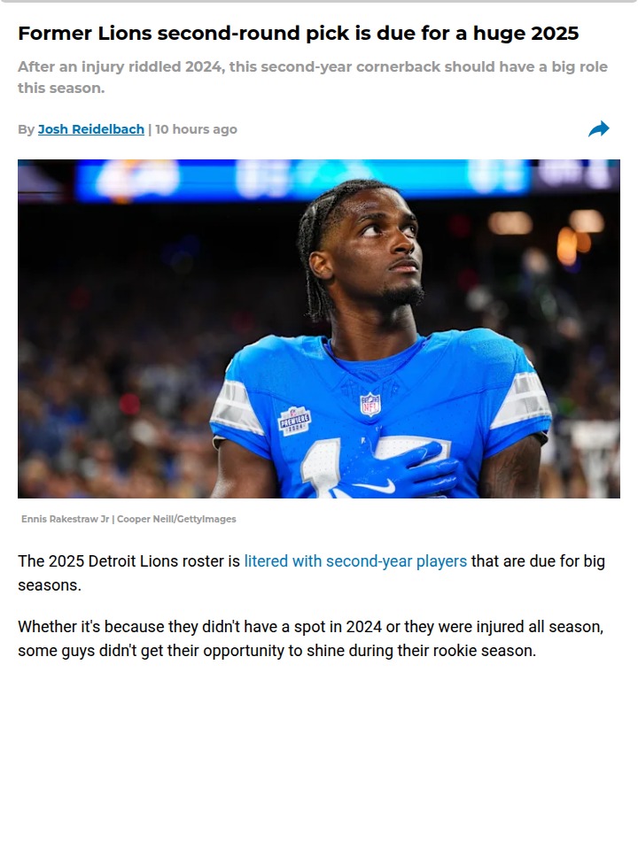Is Rakestraw Jr. the Lions’ X-Factor in 2025?