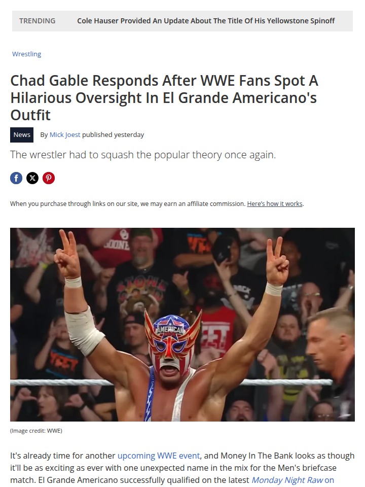 Did Gable Just Expose El Grande Americano?