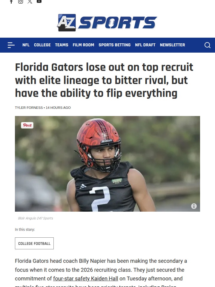 Justice Fitzpatrick Picks Dawgs Over Gators
