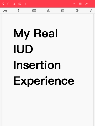 My Real IUD Insertion Experience