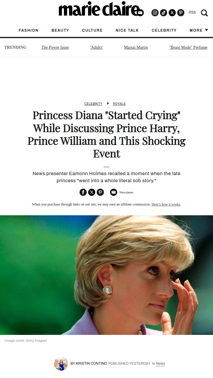 Diana’s Tears Over Harry & William 😢