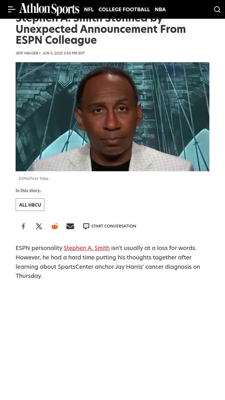 Stephen A. Speechless After Jay Harris Reveal 😳