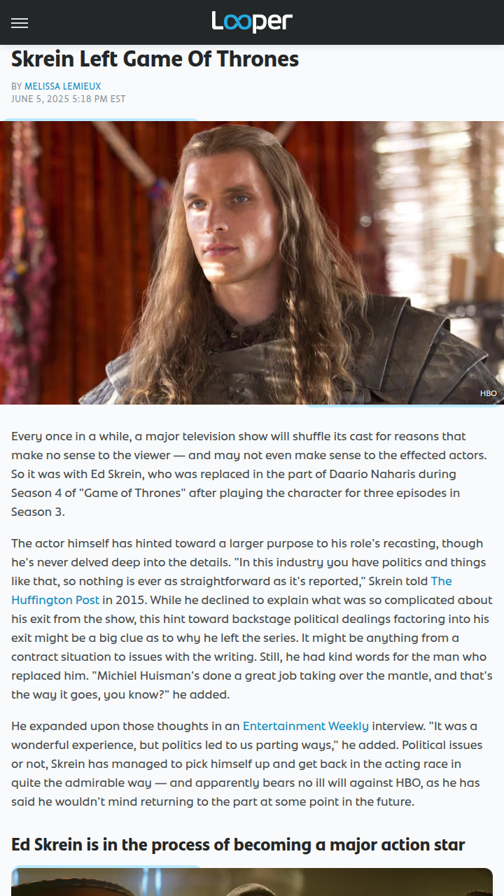 Daario Naharis Recast: Hidden Drama? 🤔