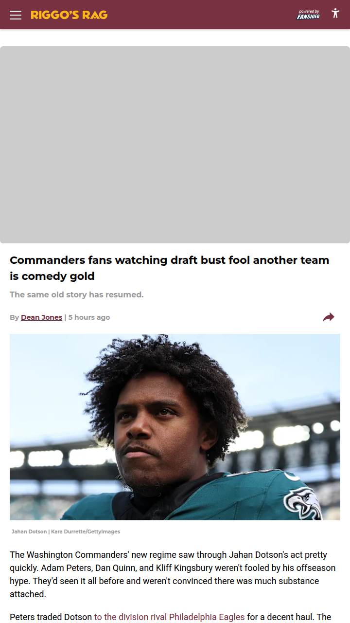 Dotson Hype: Eagles' Problem Now?