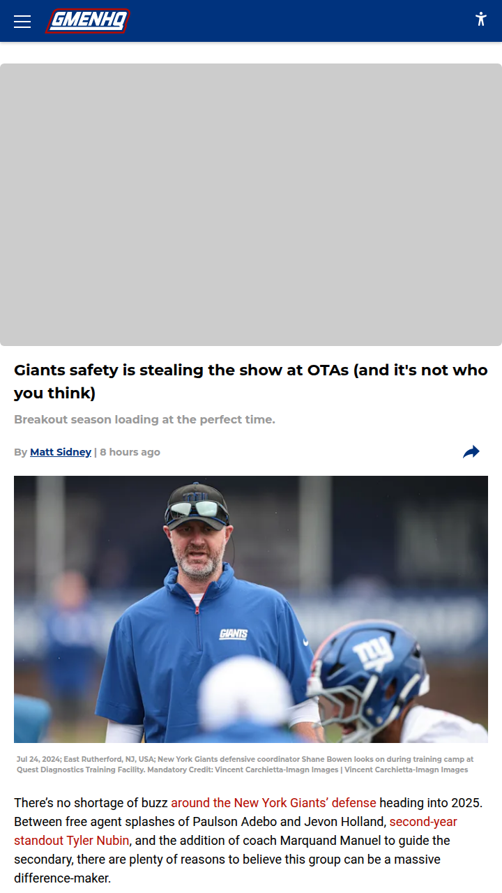 Belton Ballin’ Out at Giants OTAs!