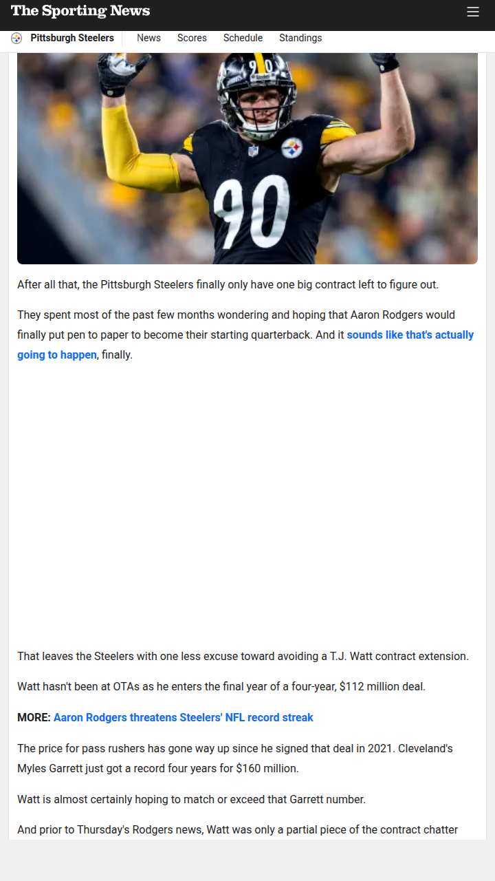 Steelers’ Big Move: Will Watt Get His Bag?