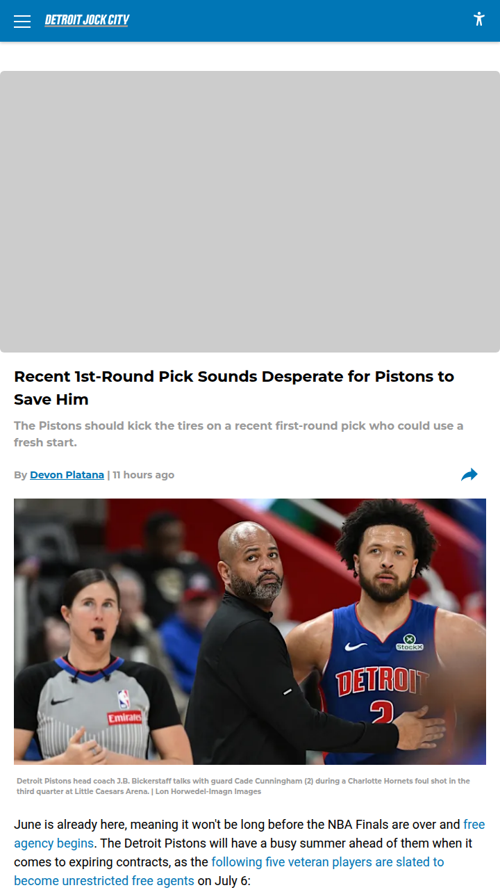 Should the Pistons Go All-In for Podz?
