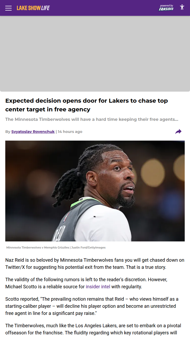 Naz Reid: The Lakers’ Next Big Move?