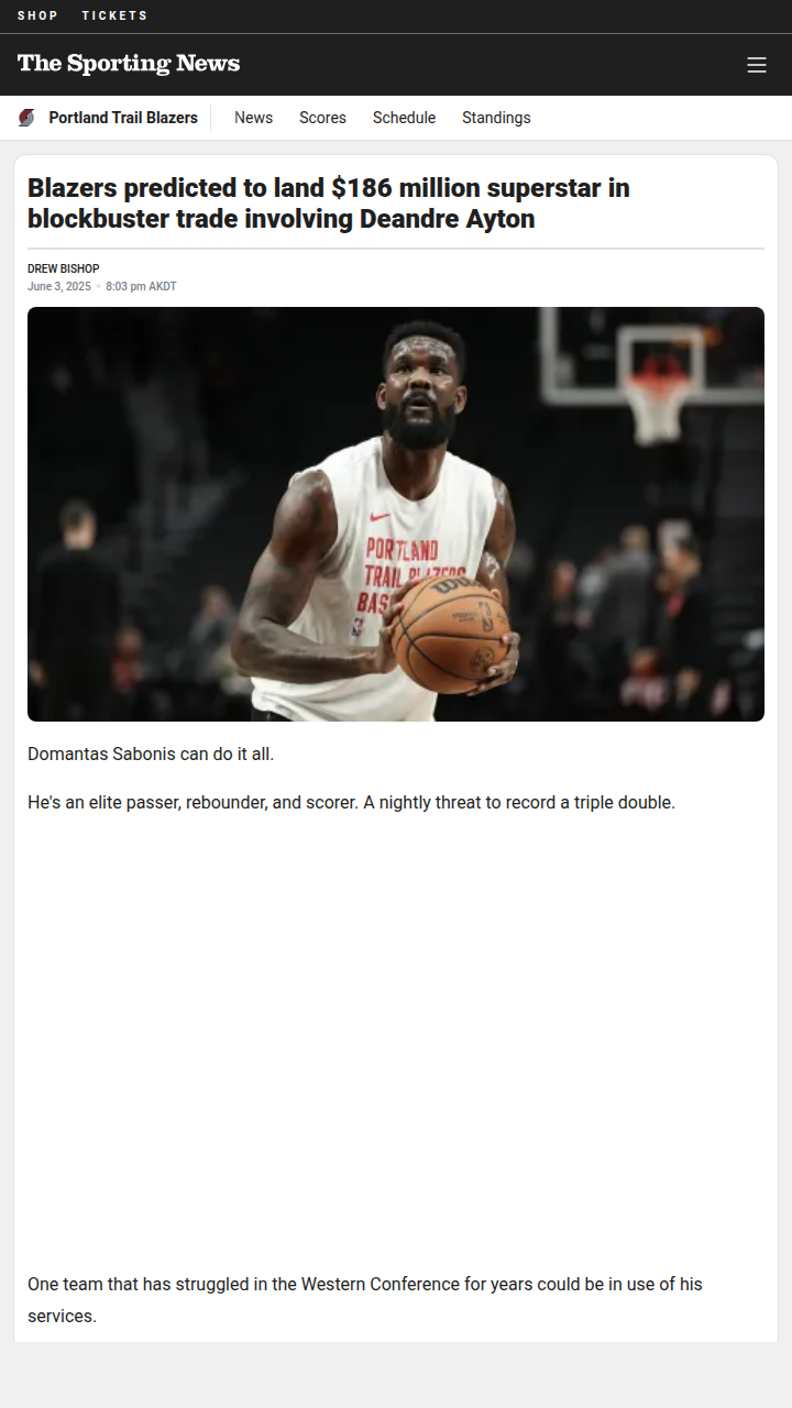 Sabonis to Rip City? Full Circle for Blazers!