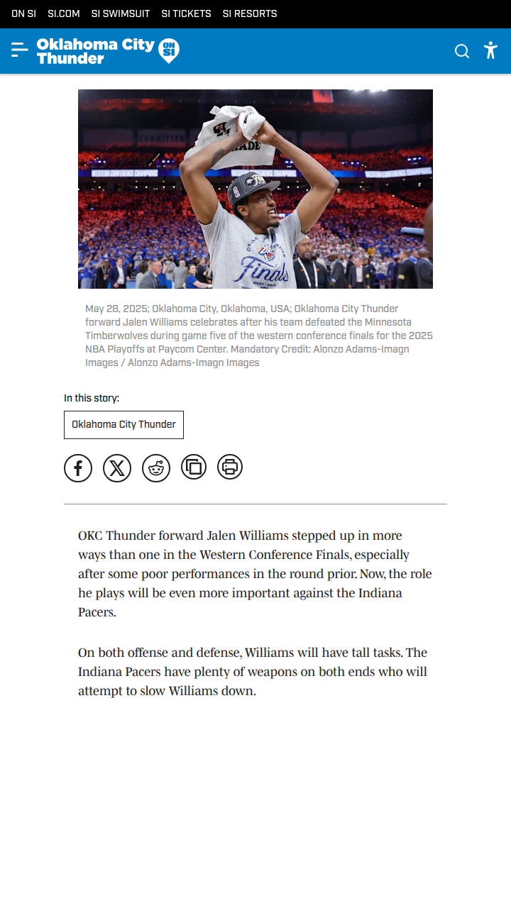 Can J-Dub Be OKC’s X-Factor vs Pacers?