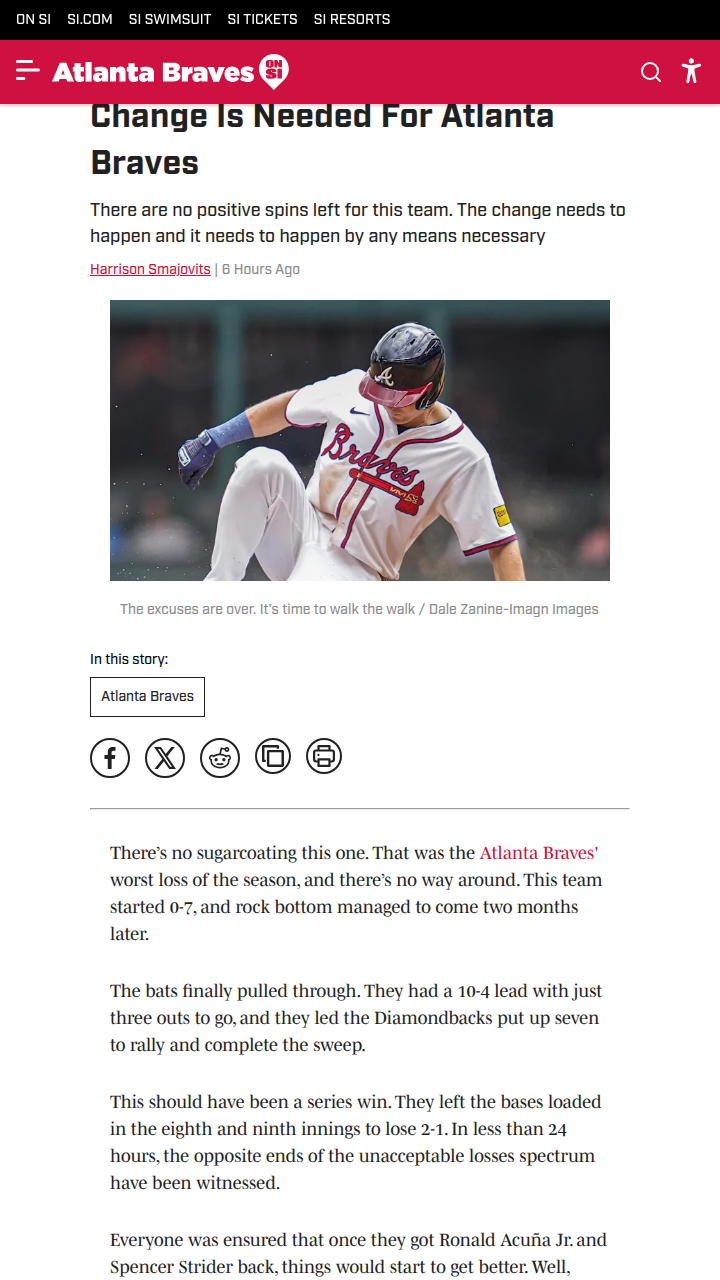 Braves’ Meltdown: Time to Hit the Panic Button?