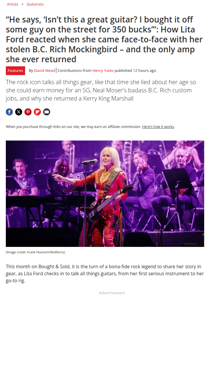 Lita Ford’s Stolen Mockingbird Twist! 🎸