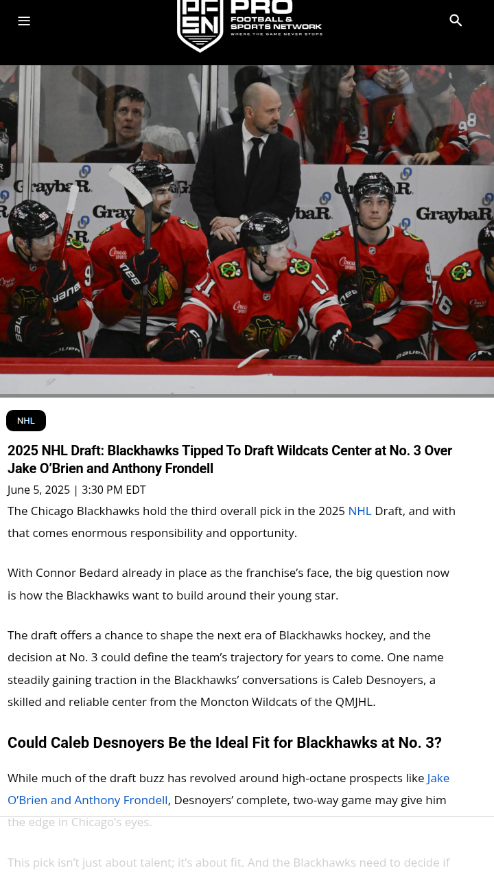 Is Desnoyers the Perfect Bedard Wingman?