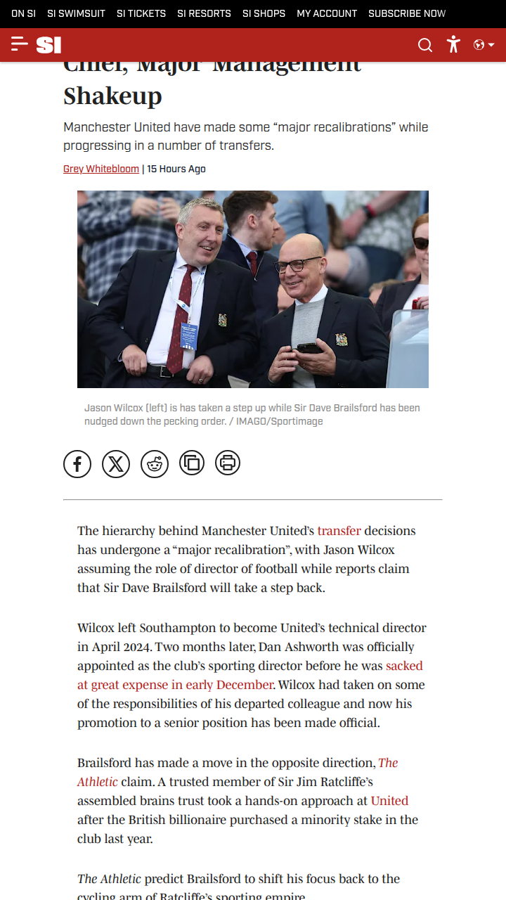 Red Devils’ Front Office Gets a Shakeup