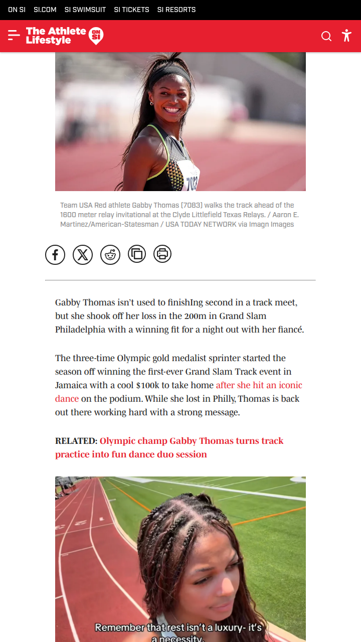 Gabby Thomas Rocks Cowboy Boots Off Track
