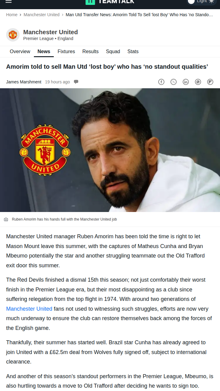 Is Mount Really a 'Lost Boy' at United?