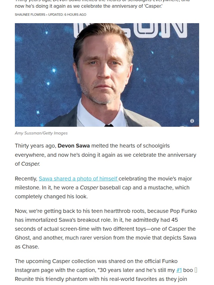 Devon Sawa’s Casper Pop?! 👻