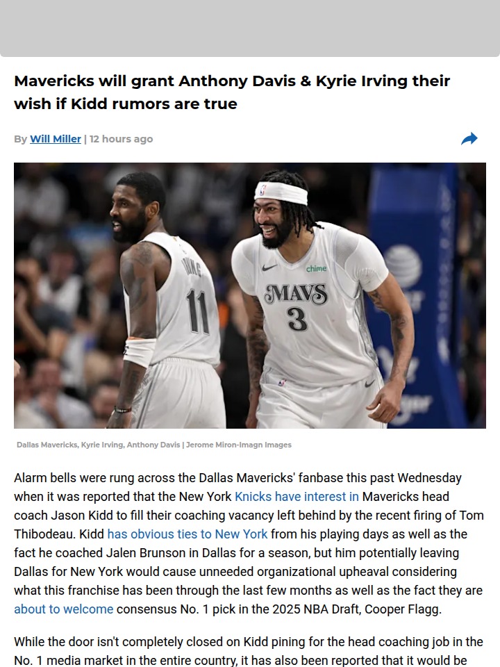 Will Kidd Stay? Mavs’ Stars Hold the Key