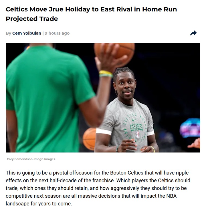 Jrue Holiday Trade Rumors Heat Up!