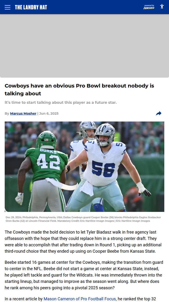 Is Cooper Beebe the Cowboys’ Next Star?