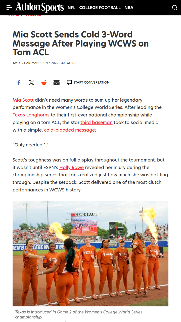 Mia Scott’s Ice-Cold WCWS Statement