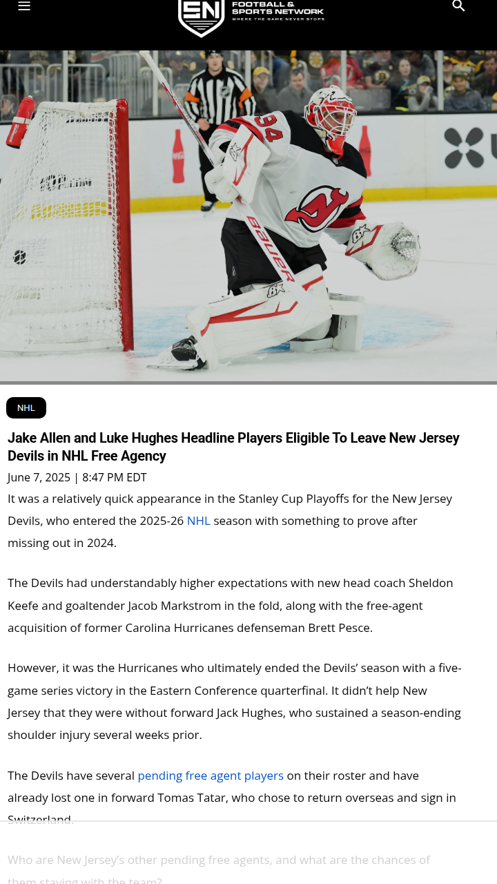 Devils’ Free Agency: Who Stays, Who Goes?