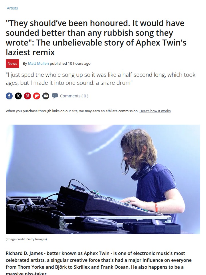 Aphex Twin’s Wildest Remix Prank 😂
