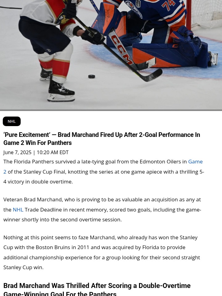 Marchand’s Magic: Double OT Heroics!