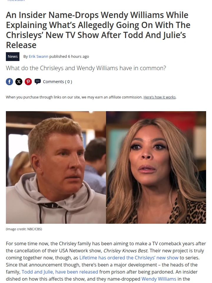 Wendy Williams Named in Chrisley TV Twist! 👀