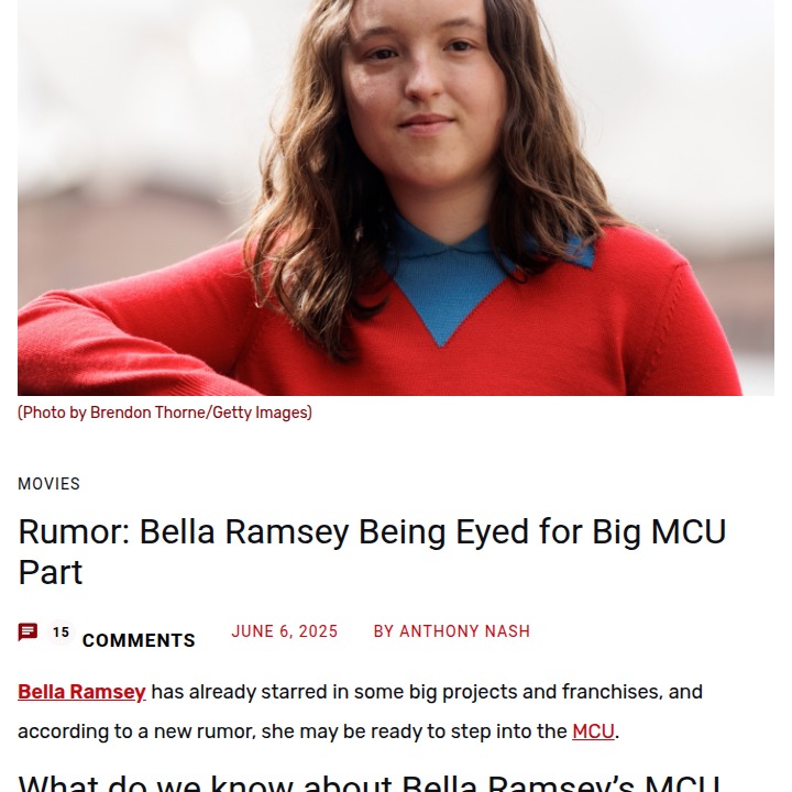 Bella Ramsey for MCU?! 👀