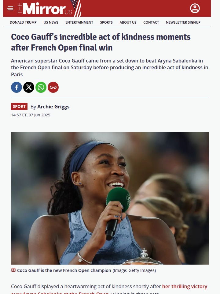 Coco’s Class Shines After French Open Win
