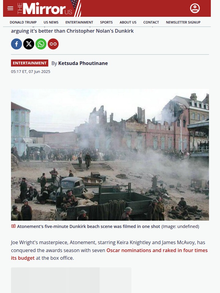 Atonement's Dunkirk Scene > Nolan's? 🎬