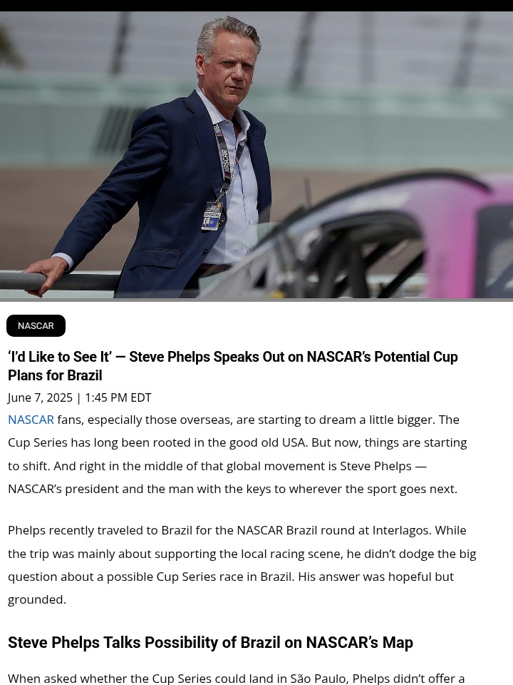 Could NASCAR’s Big Show Hit Brazil Next?