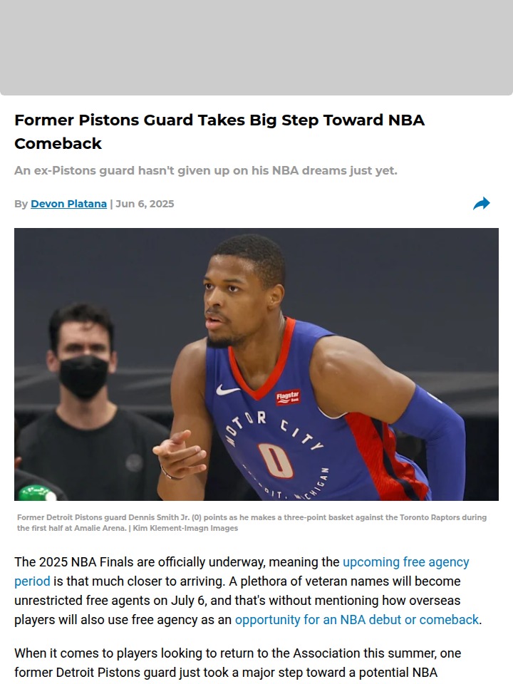 DSJ Eyes NBA Return at Sixers Camp
