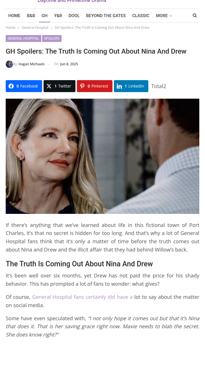 Nina & Drew’s Secret Affair Exposed? 👀