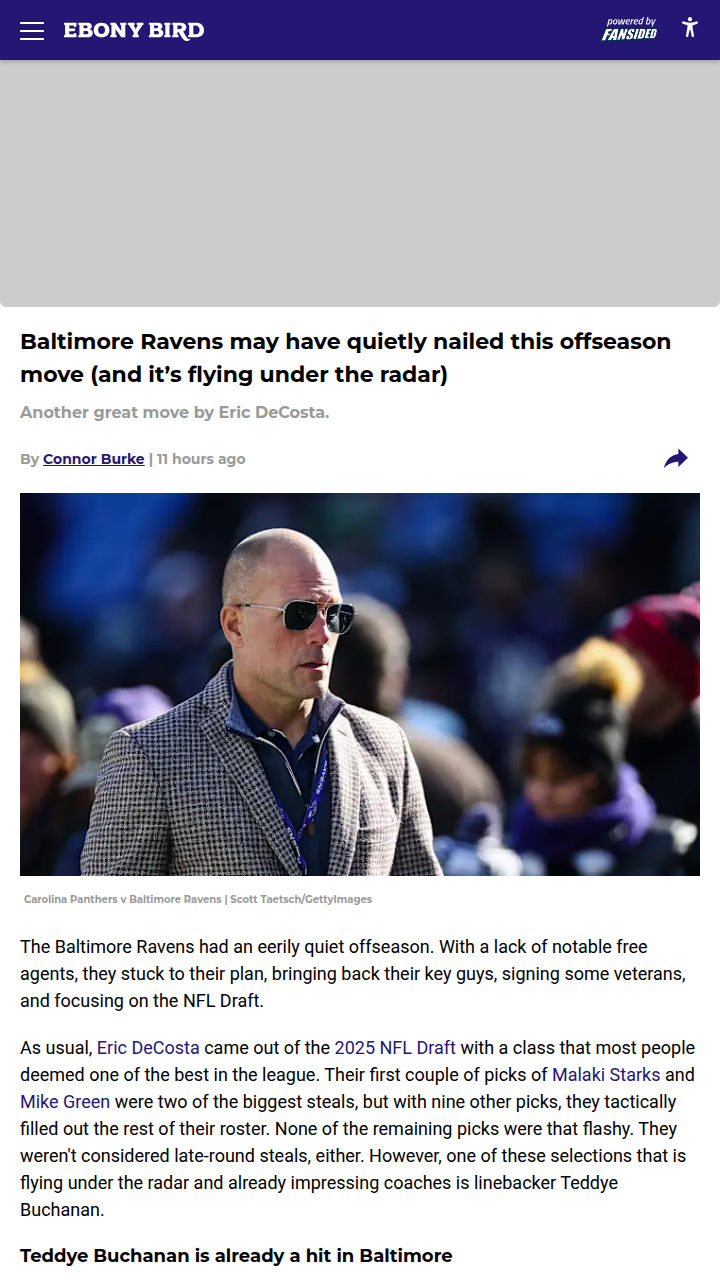 Is Teddye Buchanan the Ravens’ Secret Weapon?