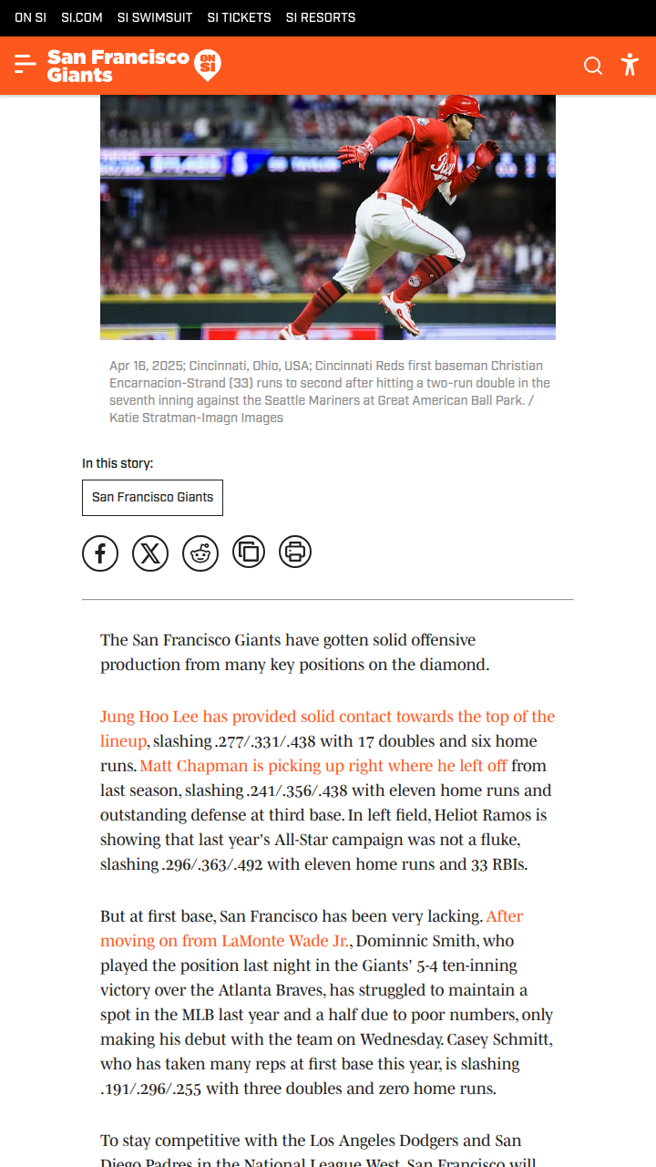 Could CES Be the Giants’ Missing Power Bat?