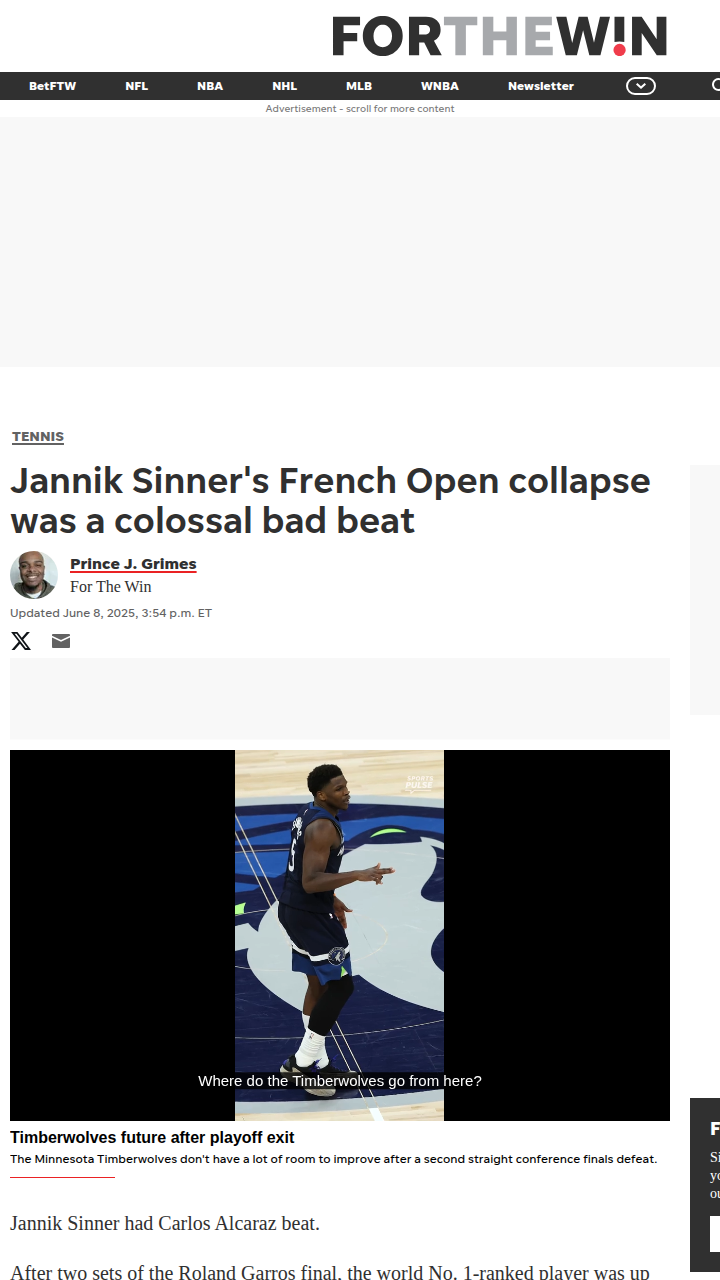 Sinner’s Heartbreak: Alcaraz Steals the Show