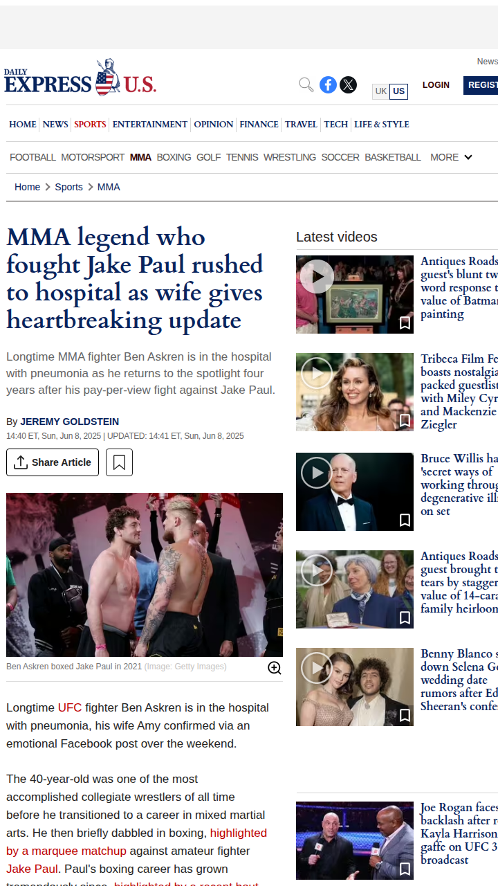 Funky Ben Askren Hospitalized—Fans Rally