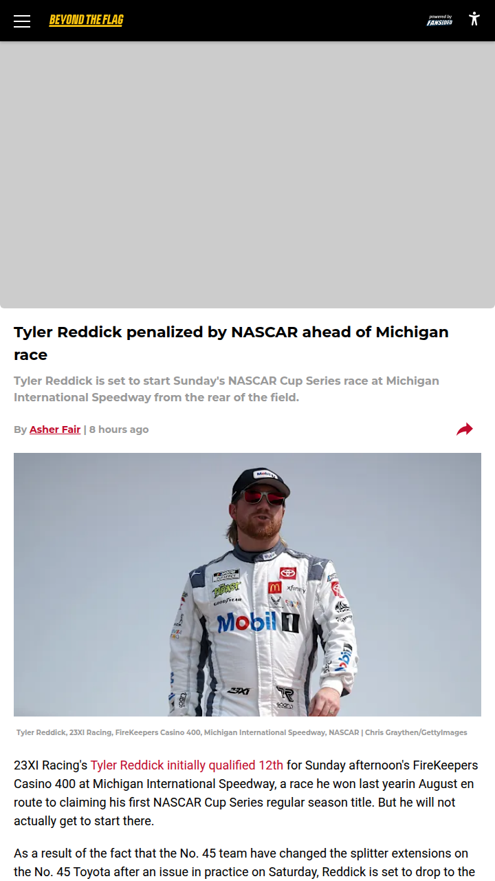 Reddick’s Michigan Comeback: Can He Do It?