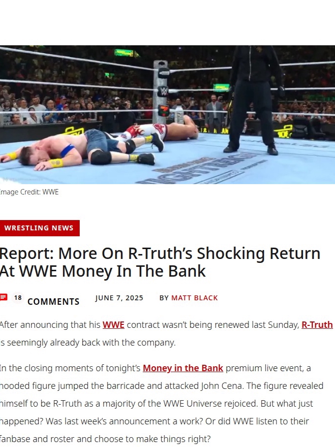 R-Truth Shocks Cena & WWE Universe—Work or Shoot?