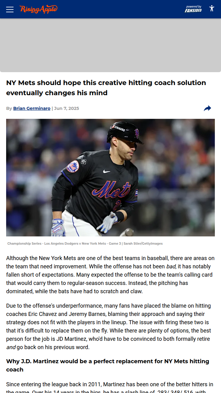 Could JD Martinez Fix the Mets’ Bats?