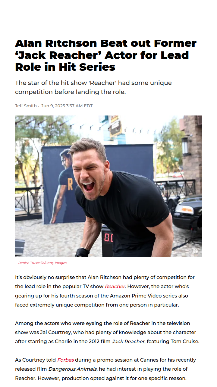 Jai Courtney Almost Played Reacher?! 😲