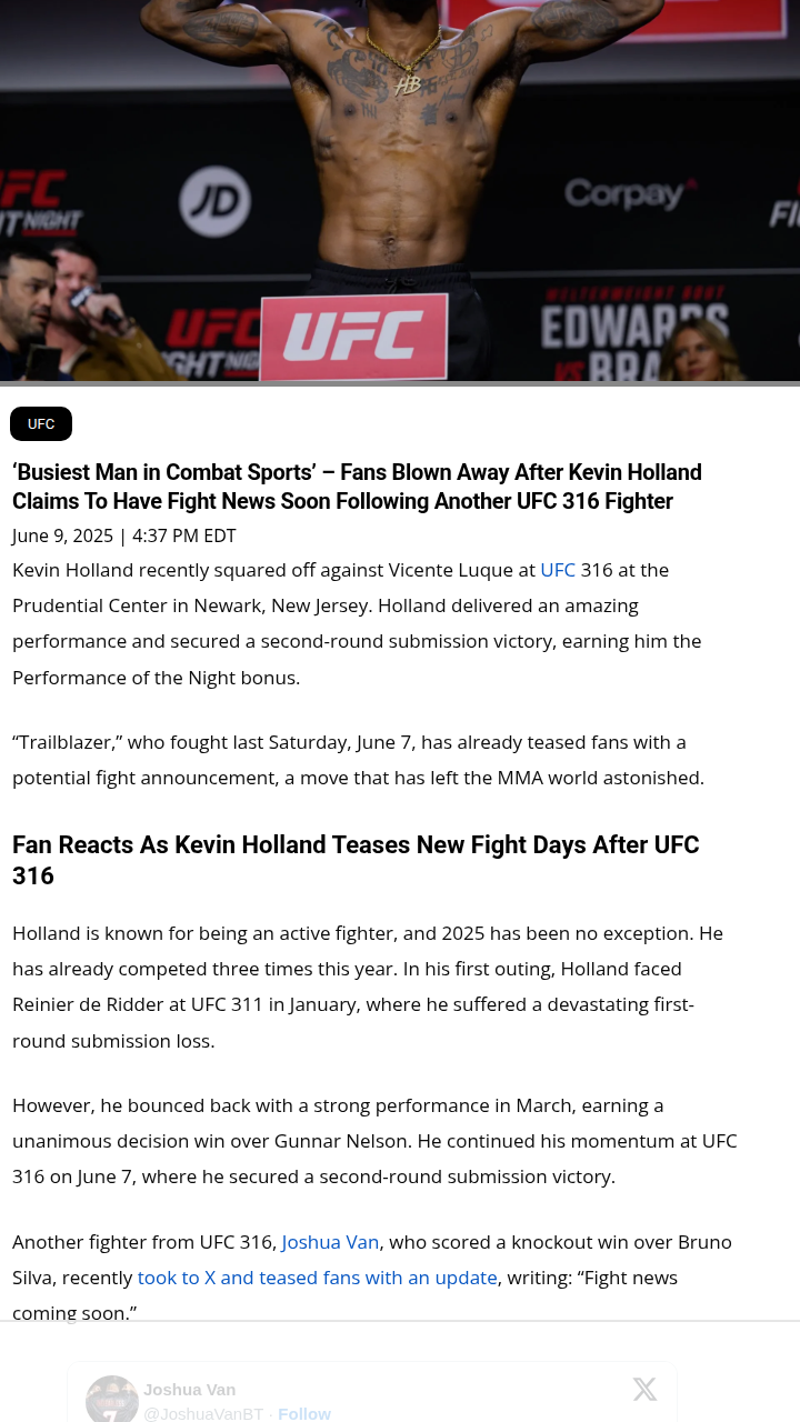 Trailblazer Calls Out Chaos After UFC 316
