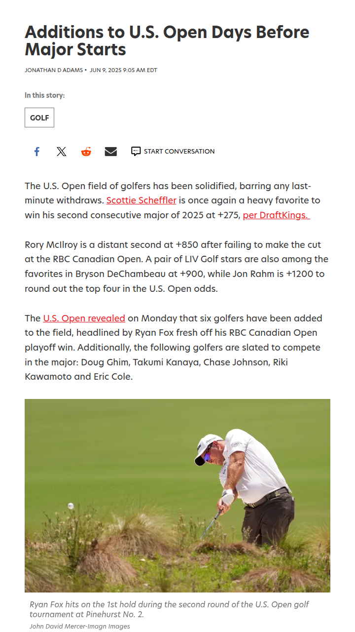 Fox Joins U.S. Open—Can He Shake Up Oakmont?
