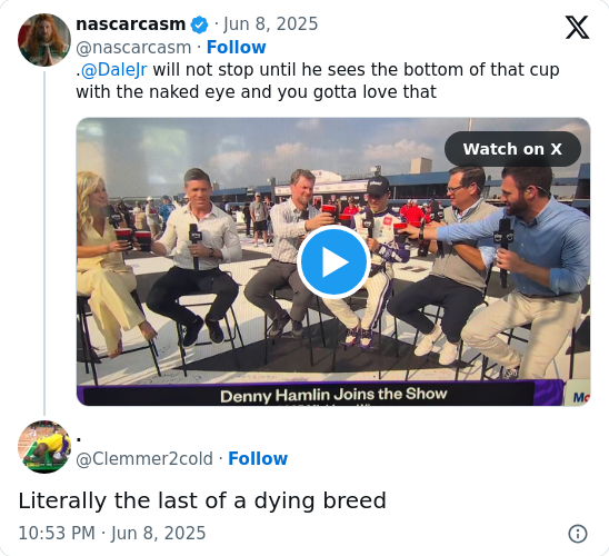 Dale Jr. Chugs & Reminds Us He’s One of Us
