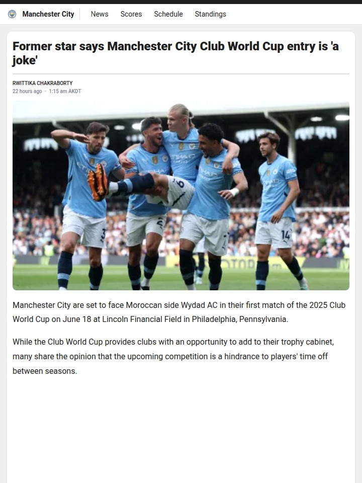 David James Slams City’s Club World Cup Entry