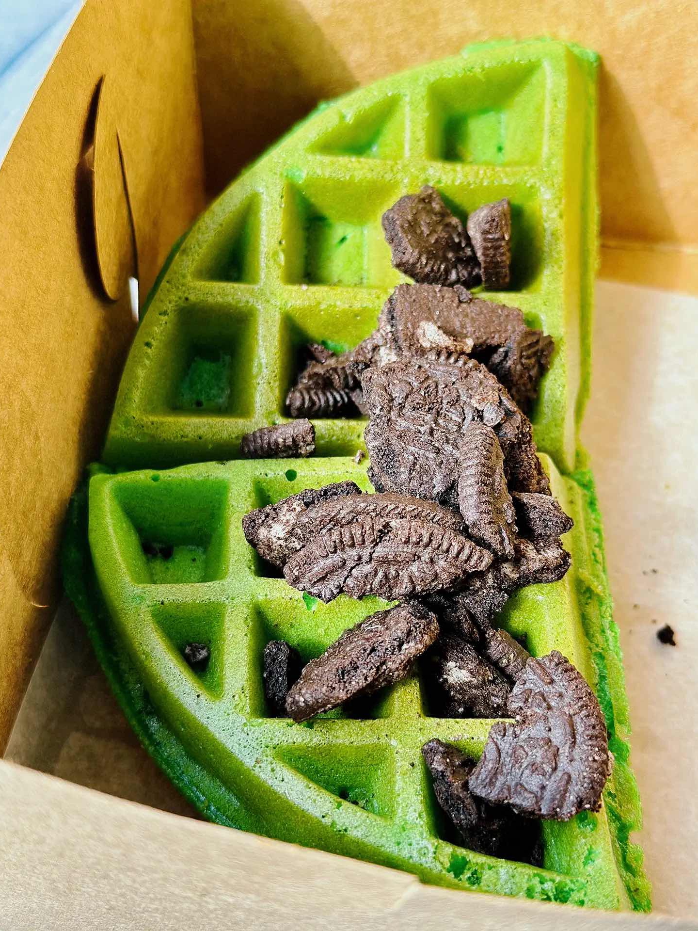 Mochi Waffle - Sticky Rice Waffle & Purple Yam Coffee