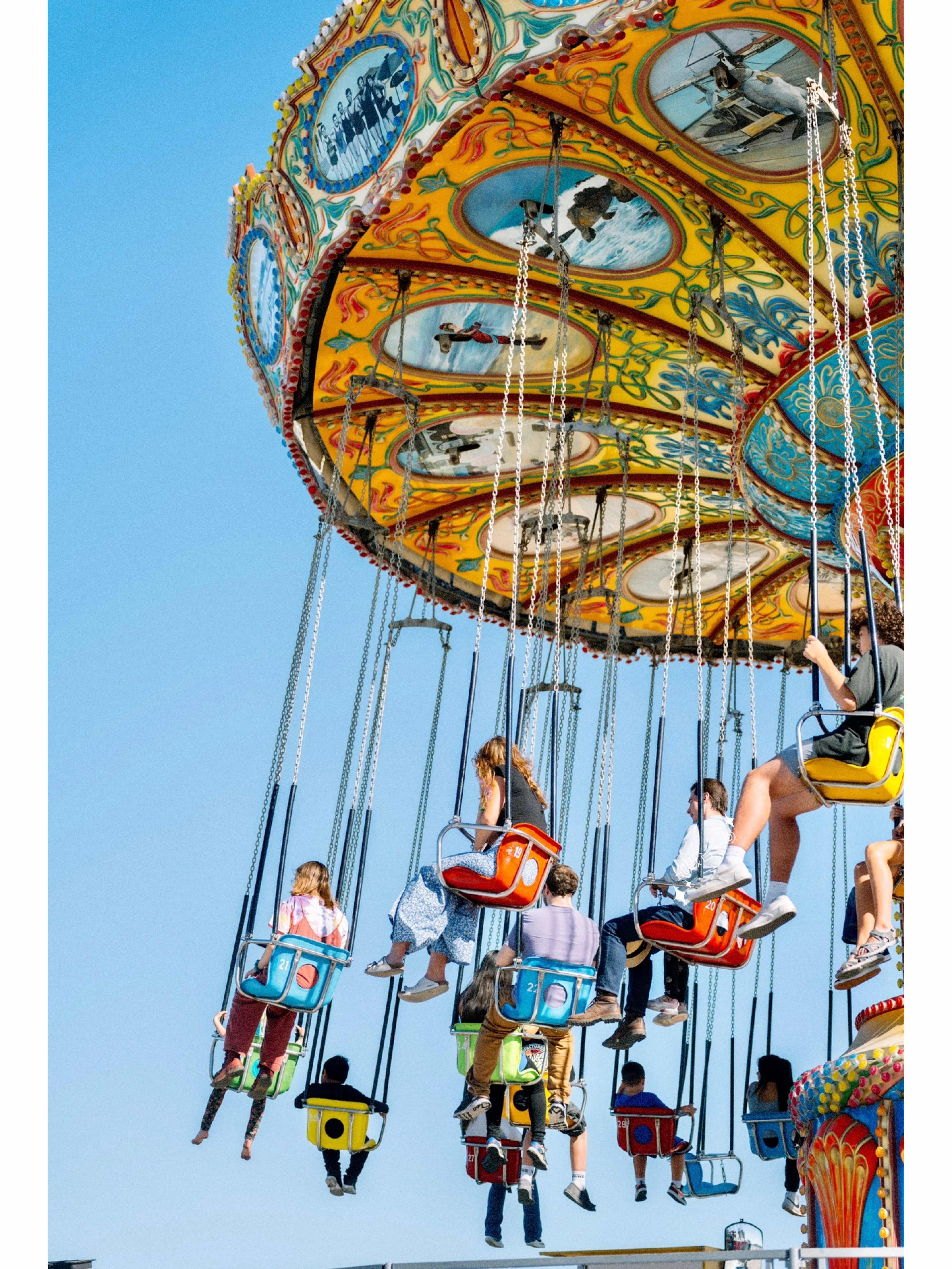 Macaron-colored Santa Cruz🎠 beachside amusement park in Cali